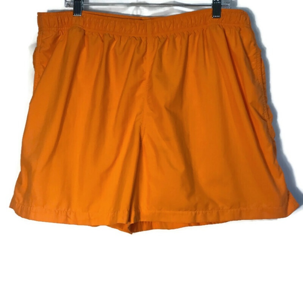 Lands End Swim Shorts Orange Lined Mens Size XL 40-42